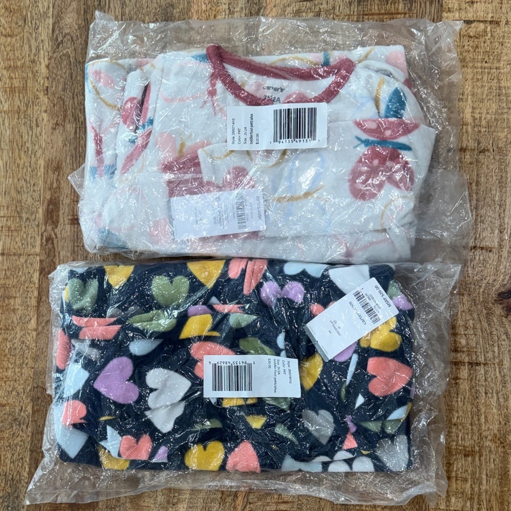 Long-sleeve Footed Onesies set of 2